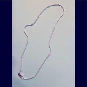 16in 2mm Sterling Silver snake chain with lobster claw